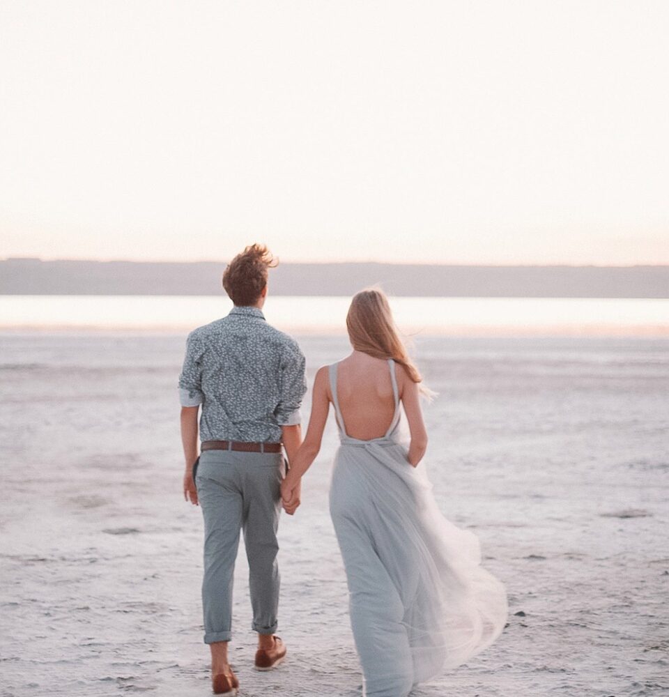 Lovers by the sea