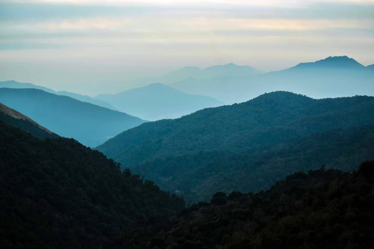 Misty mountains Nepal